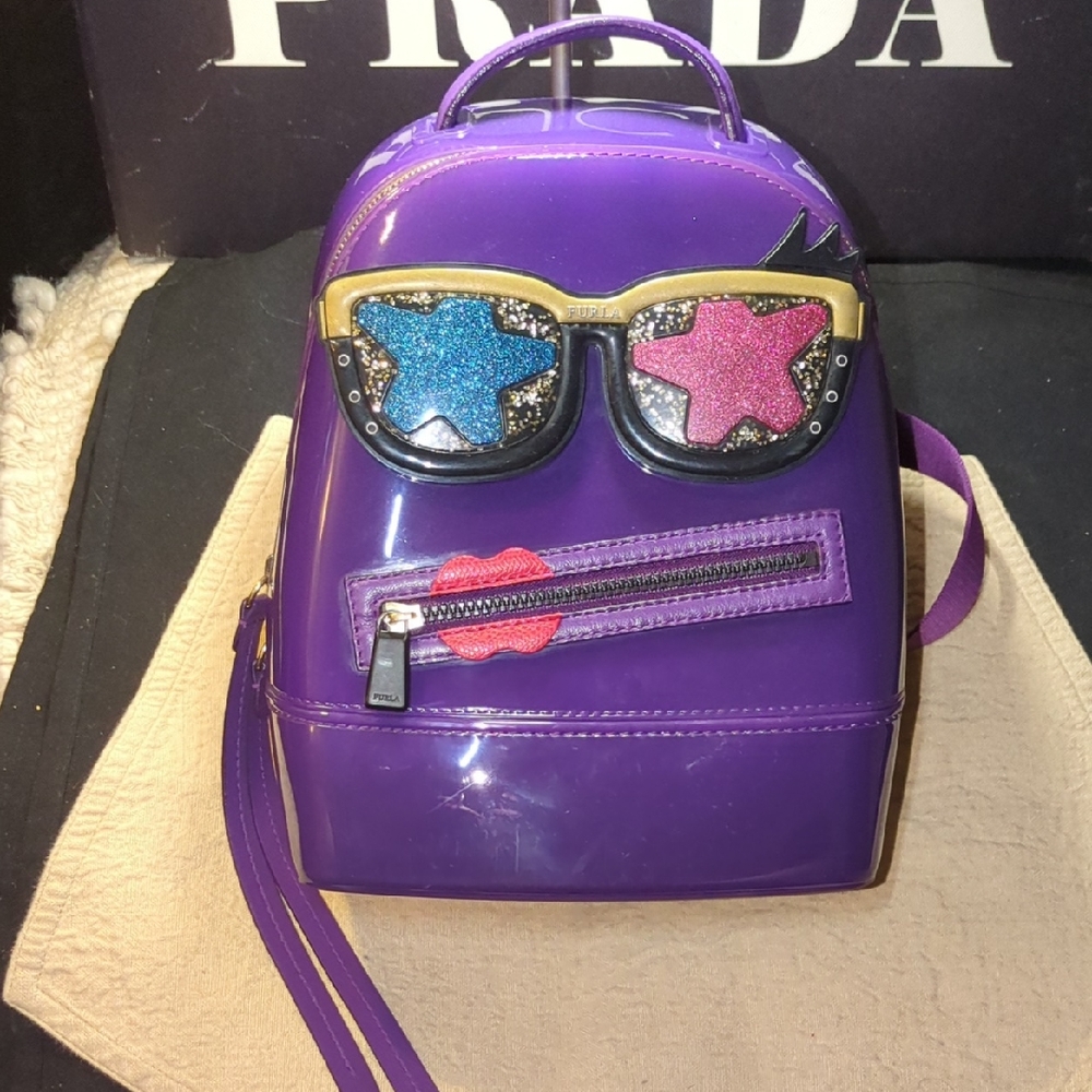 RARE Furla Candy Gang Vibrant Purple Mini Backpack (Collectable) NOW ONLY $350